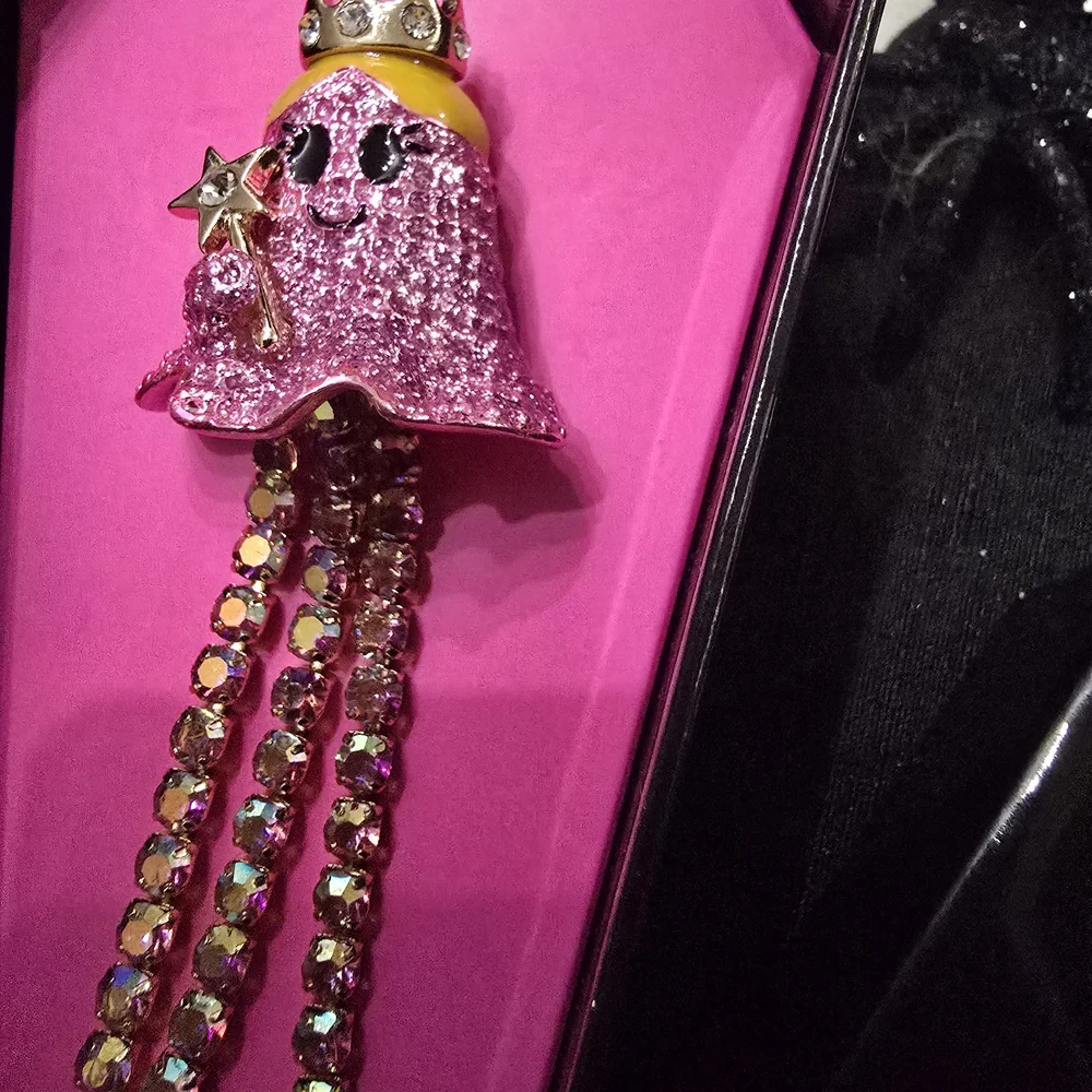 Betsey Johnson Pink Ghost Brooch - Picture 2 of 4